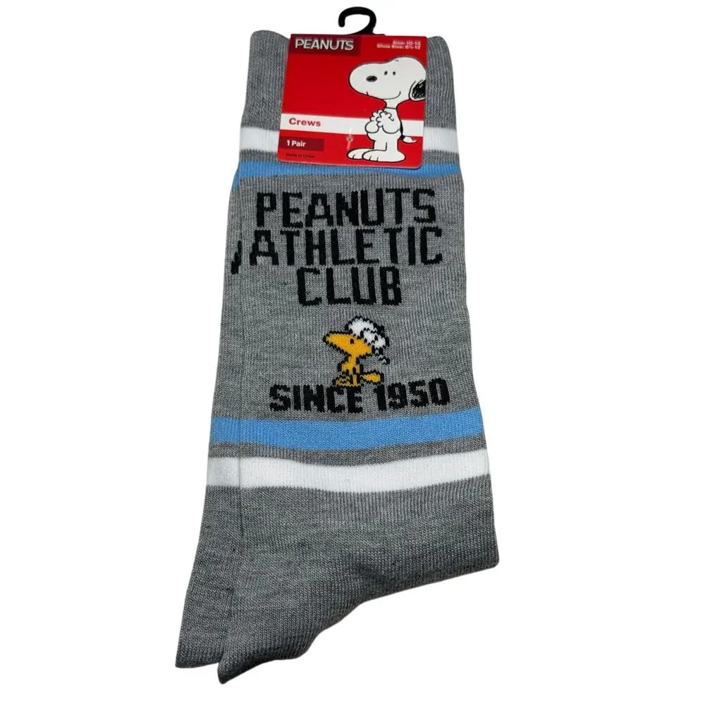 Snoopy Peanuts Characters Crew Socks Shoes Size 6 1/2-12